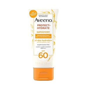 3oz Aveeno Protect + Hydrate Moisturizing SPF 60 Body Sunscreen Lotion $3.85 w/ Subscribe & Save