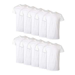 10-Pack Hanes Men's Moisture-Wicking Crewneck Undershirt (White) $20 + Free Store Pickup