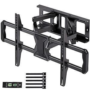MountFTV Full Motion TV Wall Mount for 37-82" TVs (Holds up to 110lbs) $20 + Free Shipping