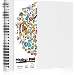30-Sheet Double Sided Marker Paper Pad (135-lb/200gsm, 8.3" x 8.9") $3.50 & More w/ S&S