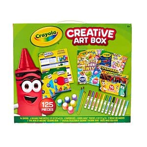 Select Accts: 125-Piece Crayola Creative Art Box Set w/ 2 Coloring Books & More $15.70