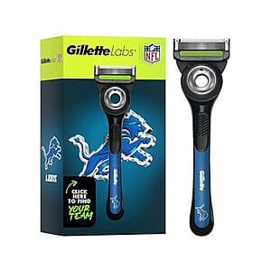 Gillette Labs Special NFL Lions Edition Shaving Razor w/ 4 Refills & Stand $7.50 + Free S/H for Prime Members