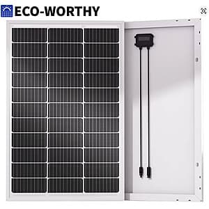 100W ECO-WORTHY 18V Monocrystalline Rigid Solar Panel $38.45 + Free Shipping