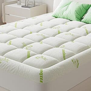 DUMOS Ultra Soft Cooling Pillow Top Mattress Topper Pad (Queen) $25