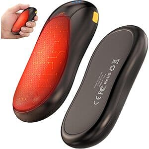 2-Pack JIJ Rechargeable Electric Hand Warmers (Black) $10