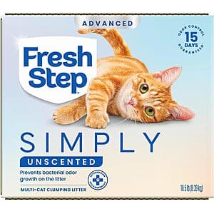 Prime: 18.5-lb Fresh Step Advanced Simply Multi-Cat Clumping Litter (Unscented) $8.85 w/ S&S + Free S&H