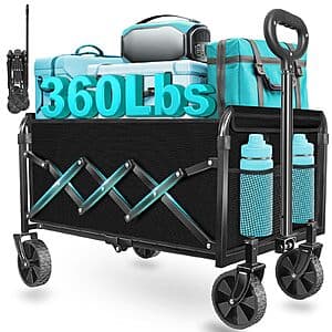 360-Lb ARTIST'S DREAM Foldable Collapsible Wagon Cart (Black) $32.30