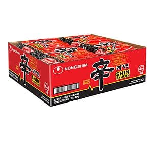 16-Pack 4.23-Oz Nongshim Shin Original Ramyun Noodle Soup (Gourmet Spicy) $11.90 w/ Subscribe & Save