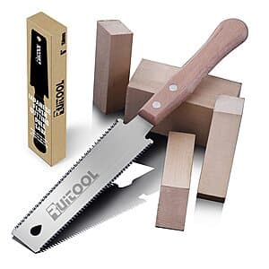 6" Ruitool Japanese Double Sided Edge Pull 14/17 TPI Hand Saw $10.60