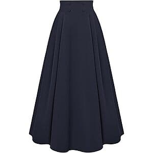 Scarlet Darkness Women's High-Waisted A-Line Maxi Skirt (Various Colors) $13.20