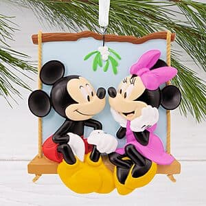 Hallmark Disney Mickey and Minnie on Swing Christmas Ornament $5