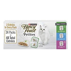 24-Pk 2.8-Oz Purina Fancy Feast Gourmet Wet Cat Food (Variety Pack) $17.80 w/ S&S