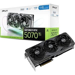 PNY NVIDIA GeForce RTX 5070 Ti Triple Fan 16GB GDDR7 PCIe 5.0 Graphics Card $699 + Free Shipping