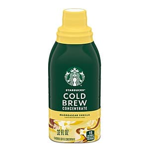 32-Oz Starbucks Cold Brew Coffee Concentrate (Madagascar Vanilla) $5.30 w/ Subscribe & Save