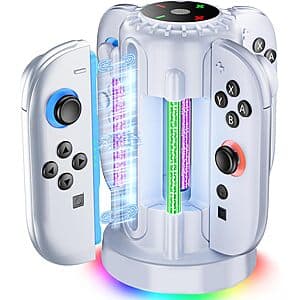 Fegliea 4-in-1 Charging Dock for Nintendo Switch 2 w/ LED Light (White or Black) $5