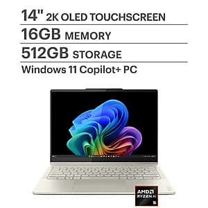 Lenovo Yoga 7 2-in-1 Laptop: Ryzen AI 5 340, 14" 2K OLED Touch, 16GB RAM, 512GB SSD $500 + Free Shipping