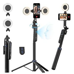 70.9" USKEYVISION Adjustable Auto Face Tracking Tripod w/ Light $24 + Free S&H