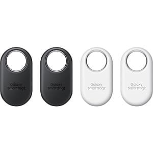 4-Pack Samsung Galaxy SmartTag2 Bluetooth Trackers (Black + White) $45 + Free Shipping w/ Amazon Prime