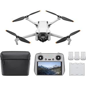 DJI Mini 3 Drone Kits: DJI RC $379, RC-N1 $299, DJI RC Fly More Combo $499 + Free S&H