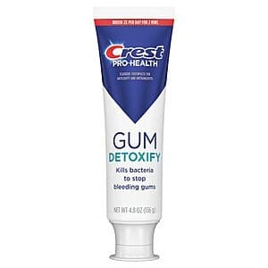 Select Accounts: 4.8-Oz Crest Pro-Health Gum Detoxify Deep Clean Toothpaste $3.60 w/ S&S