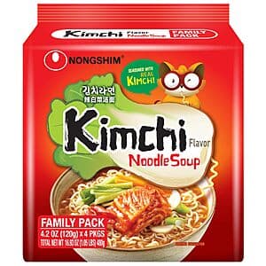 16-Pack 4.2-Oz Nongshim Gourmet Kimchi Instant Microwaveable Ramen Noodles $12.30 w/ Subscribe & Save