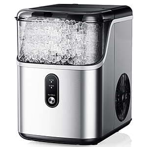 Simzlife Countertop 35lbs/24H Nugget Ice Maker Machine (Silver) $119 + Free Shipping