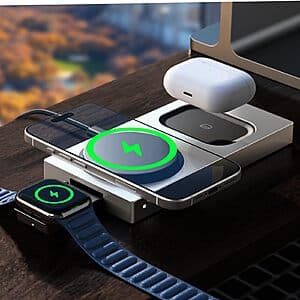 Lisen Qi2 Charging Station Dock for iPhone Devices (15W Fast Charging/MagSafe) $22.40