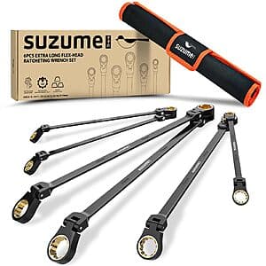 6-Piece Suzume Extra Long Flex Head Ratcheting Wrench Set (8-19mm) $36.30 + Free S/H