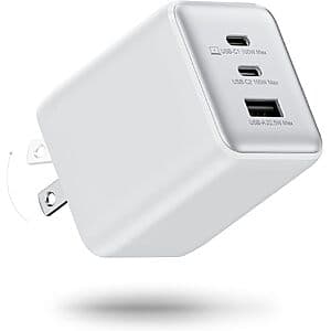 100W 3-Port wegear Foldable GaN Wall Charger w/ 2x USB-C & 1x USB-A $16 + Free S&H