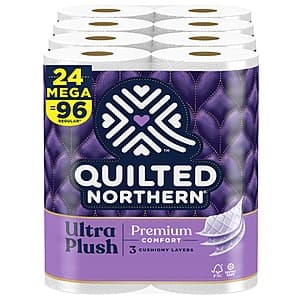 24-Count Quilted Northern Ultra Plush 3-Ply Toilet Paper Mega Rolls $17.94 w/ S&S + Free Shipping w/ Prime or on $35+