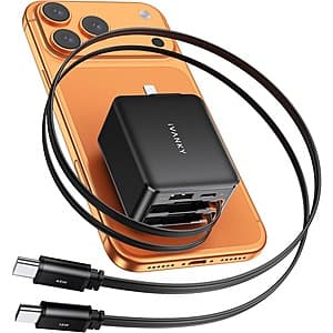 iVANKY 45W Retractable 4-in-1 USB-C Wall Charger w/ Dual USB-C Cables $16