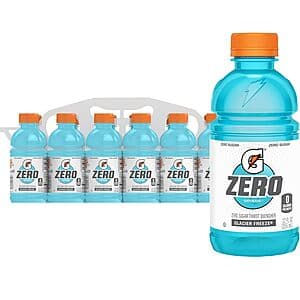 12-Pack 12-Oz Gatorade Thirst Quencher Zero Sugar Sports Drink (Glacier Freeze) $5.70 w/ S&S