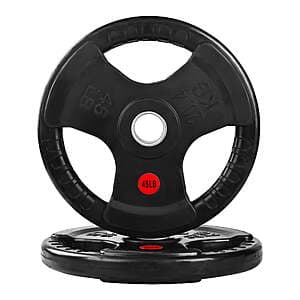 2x 45-lb Signature Fitness 2" Olympic Cast Iron Weight Plates $50 + Free S&H