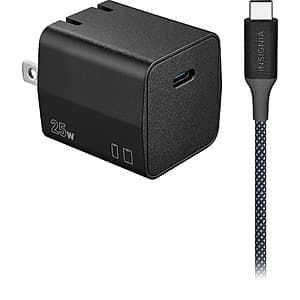 Insignia 25W USB-C Wall Charger Kit w/ 6' Cable $11 + Free Shipping