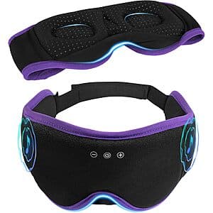 LC-dolida 3D Bluetooth 5.4 Sleep Mask w/ Headphones $10.50