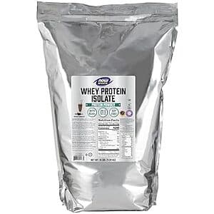 10-Lbs NOW Sports Whey Isolate Protein Powder (Creamy Chocolate, 138 Servings) $90.30 w/ S&S + Free S&H