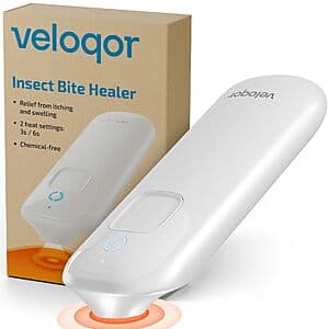 Veloqor Mosquito Bite Relief Tool w/ Dual Heat Modes & Night Light $9.80