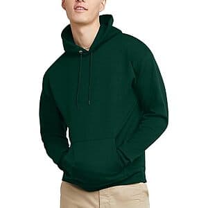 Hanes Men's EcoSmart Fleece Pullover Hoodie Sweatshirt (Green Colors, Select Sizes) $7