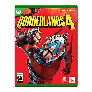 Borderlands 4 video game case for Xbox Series X with cover artwork displayed.