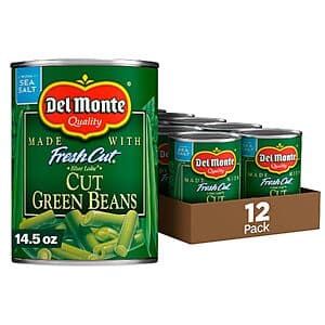 12-Pk 14.5-Oz Del Monte Fresh Cut Blue Lake Green Beans $10.45 w/ S&S