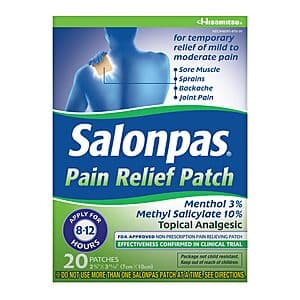 20-Count Salonpas Pain Relief Patches (Up to 12 Hours Relief) $12 w/ Subscribe & Save