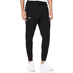 Under Armour Men's Sportstyle Tricot Joggers (Black/White) $28