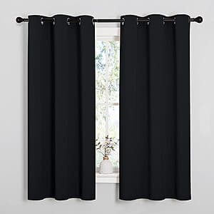 2-Panel 42" x 63" Nicetown Insulated Grommet Blackout Curtains $10