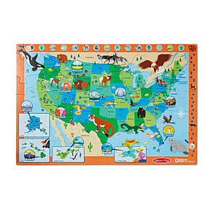 45-Piece Melissa & Doug National Parks U.S.A. Map Floor Puzzle (3' x 2') $5