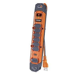 Select Stores: RIDGID 6-Outlet 2100J Surge Protector w/ USB-A, USB-C & 8' Cord $19.90 (In-Store Purchase Only)