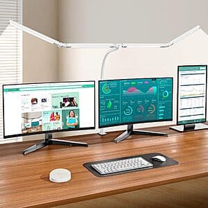 Pzloz Double Head LED Desk Lamp w/ Remote Control $35 + Free S&H