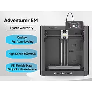 Flashforge Adventurer 5M Wi-Fi 3D Printer w/ Auto Leveling $157 + Free Shipping