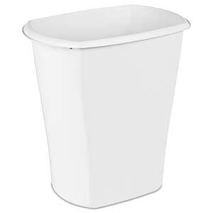 10-Gallon Sterilite Plastic Trash Can (White) $7 + Free Store Pickup