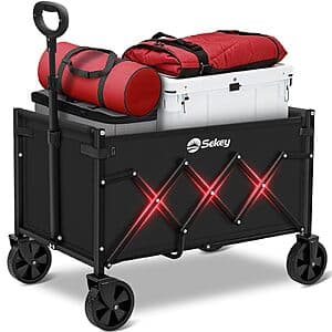Sekey 220-lb Capacity Foldable Utility Wagon Cart (4 Colors) $30