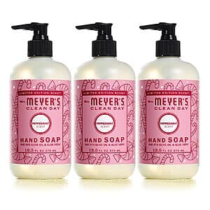 3-Pk 12.5-Oz Mrs. Meyer's Liquid Hand Soap (Peppermint, Gingerbread or Snowdrop) $8.50 w/ Subscribe & Save